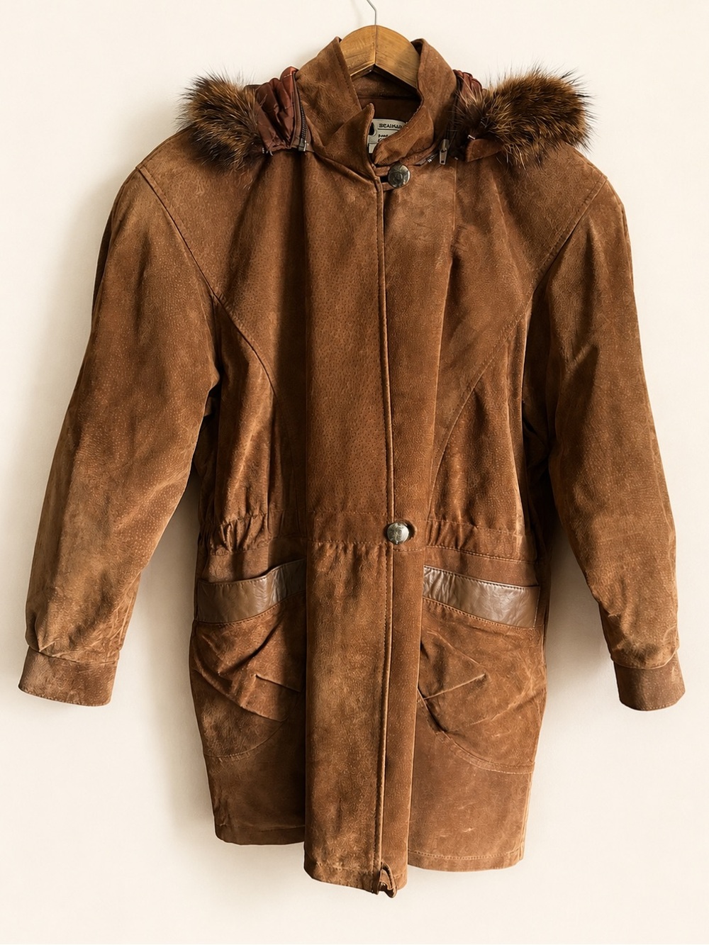 Vintage Genuine Suede by Jeremy Scott w Detachable Hood (Closet Clearout)